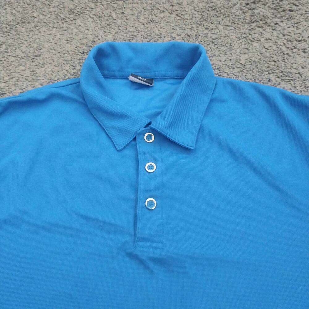 Nike Shirt Mens Size 24 Inches Blue Polo Short Sleeve Collared Sporty Modern